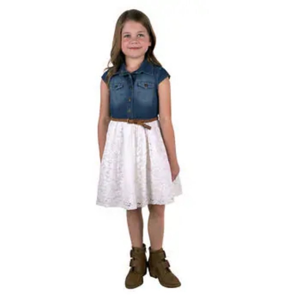 NWT Zunie Kids Youth Girls Dress IVORY - size 6 - party vacation birthday gift